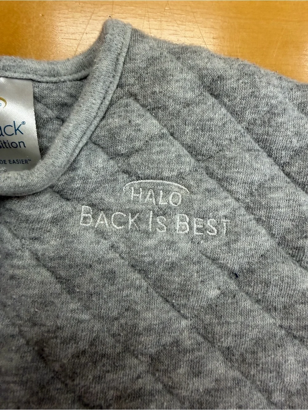 Halo Gray Quilted Wearable Blanket Sleep Sack